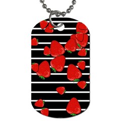 Strawberries  Dog Tag (two Sides) by Valentinaart