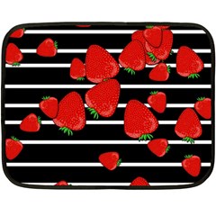 Strawberries  Double Sided Fleece Blanket (mini)  by Valentinaart