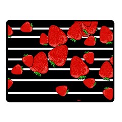 Strawberries  Fleece Blanket (small) by Valentinaart