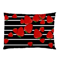 Strawberries  Pillow Case (two Sides) by Valentinaart