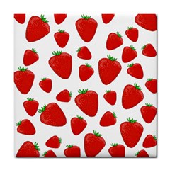 Decorative strawberries pattern Tile Coasters