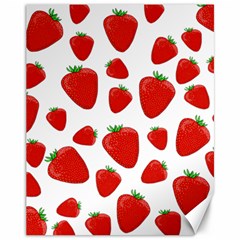 Decorative strawberries pattern Canvas 11  x 14  