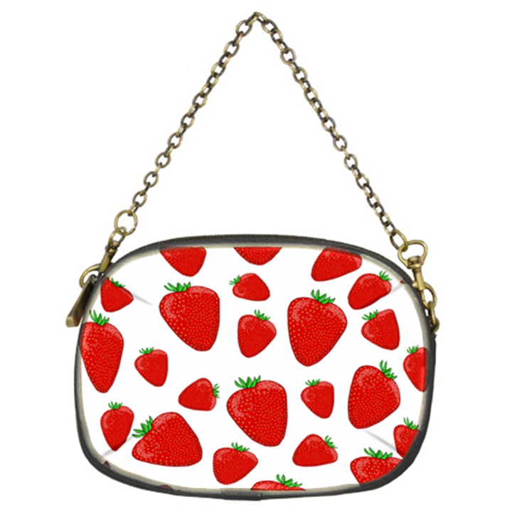 Decorative strawberries pattern Chain Purses (Two Sides) 