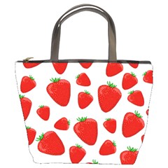 Decorative strawberries pattern Bucket Bags