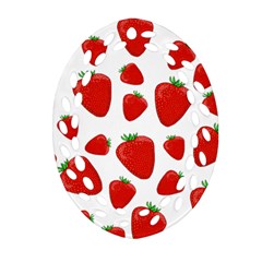 Decorative strawberries pattern Ornament (Oval Filigree) 