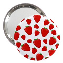 Decorative strawberries pattern 3  Handbag Mirrors