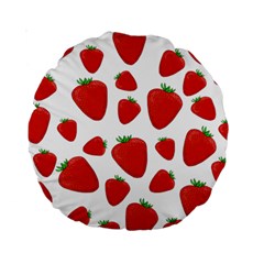 Decorative strawberries pattern Standard 15  Premium Round Cushions