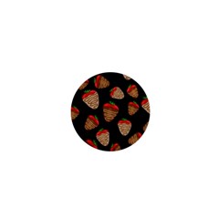 Chocolate Strawberries Pattern 1  Mini Buttons by Valentinaart