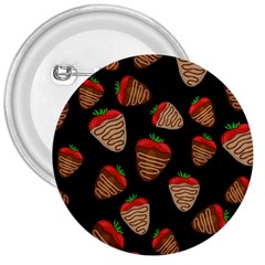 Chocolate Strawberries Pattern 3  Buttons by Valentinaart