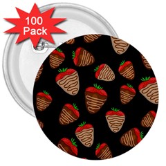 Chocolate Strawberries Pattern 3  Buttons (100 Pack) 