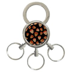 Chocolate Strawberries Pattern 3-ring Key Chains by Valentinaart