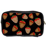 Chocolate strawberries pattern Toiletries Bags Front