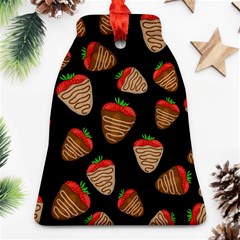 Chocolate Strawberries Pattern Bell Ornament (2 Sides) by Valentinaart