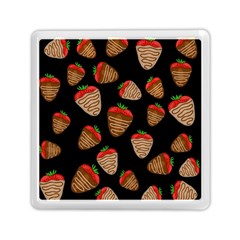 Chocolate Strawberries Pattern Memory Card Reader (square)  by Valentinaart