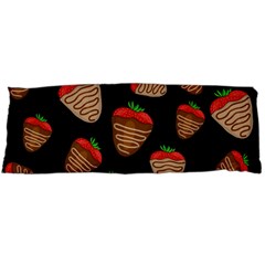 Chocolate Strawberries Pattern Body Pillow Case (dakimakura) by Valentinaart