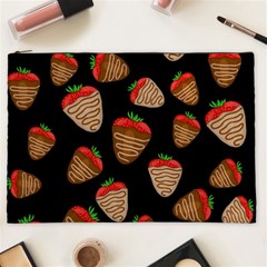 Chocolate Strawberries Pattern Cosmetic Bag (xxl)  by Valentinaart