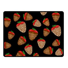 Chocolate Strawberries Pattern Double Sided Fleece Blanket (small)  by Valentinaart