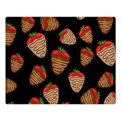 Chocolate Strawberries Pattern Double Sided Flano Blanket (large)  by Valentinaart