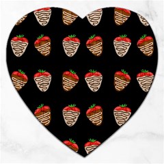 Chocolate Strawberies Jigsaw Puzzle (heart) by Valentinaart