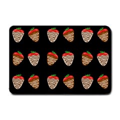 Chocolate Strawberies Small Doormat  by Valentinaart