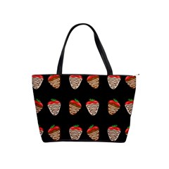 Chocolate Strawberies Shoulder Handbags by Valentinaart