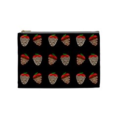 Chocolate Strawberies Cosmetic Bag (medium)  by Valentinaart