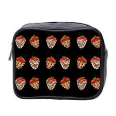 Chocolate Strawberies Mini Toiletries Bag 2-side by Valentinaart