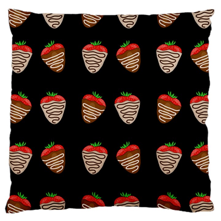 Chocolate strawberies Large Cushion Case (One Side)