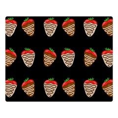 Chocolate Strawberies Double Sided Flano Blanket (large)  by Valentinaart