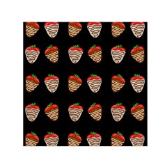 Chocolate Strawberies Small Satin Scarf (square) by Valentinaart