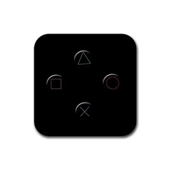 Joystick  Rubber Square Coaster (4 Pack)  by Valentinaart