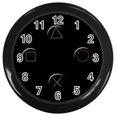 Joystick  Wall Clocks (black) by Valentinaart