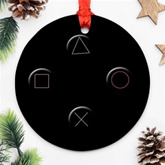 Joystick  Round Ornament (two Sides)  by Valentinaart