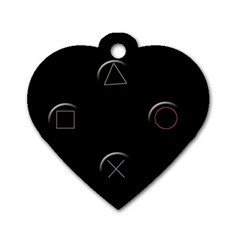 Joystick  Dog Tag Heart (one Side) by Valentinaart