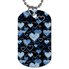 Blue harts pattern Dog Tag (Two Sides)