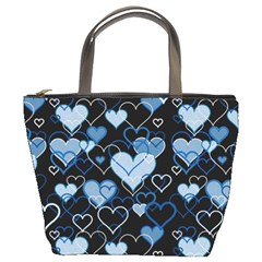 Blue harts pattern Bucket Bags