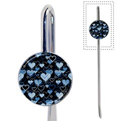 Blue harts pattern Book Mark