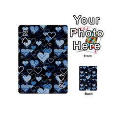 Blue harts pattern Playing Cards 54 (Mini) 