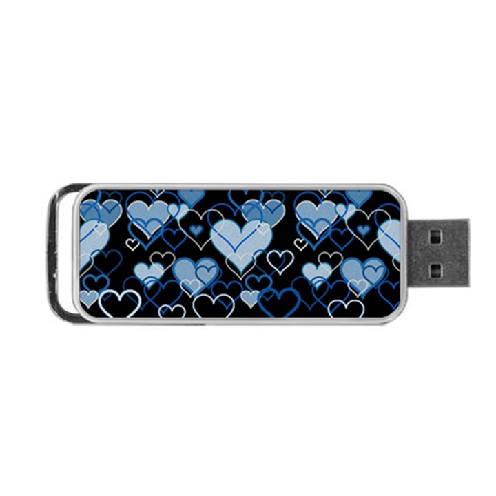 Blue harts pattern Portable USB Flash (Two Sides)