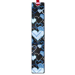 Blue harts pattern Large Book Marks