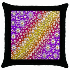 Falling Flowers From Heaven Throw Pillow Case (black) by pepitasart