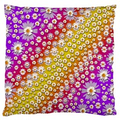 Falling Flowers From Heaven Large Cushion Case (one Side) by pepitasart