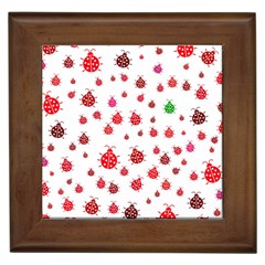 Beetle Animals Red Green Fly Framed Tiles by Amaryn4rt