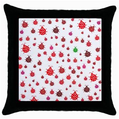 Beetle Animals Red Green Fly Throw Pillow Case (black) by Amaryn4rt