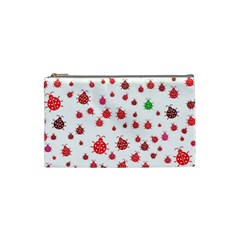 Beetle Animals Red Green Fly Cosmetic Bag (small)  by Amaryn4rt