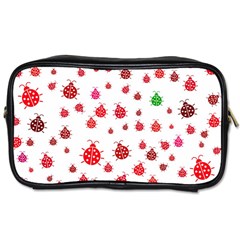 Beetle Animals Red Green Fly Toiletries Bags by Amaryn4rt