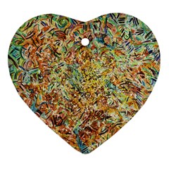 Art Modern Painting Acrylic Canvas Ornament (heart)  by Amaryn4rt