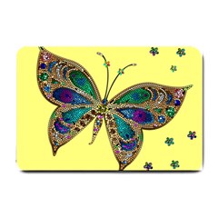 Butterfly Mosaic Yellow Colorful Small Doormat  by Amaryn4rt