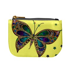 Butterfly Mosaic Yellow Colorful Mini Coin Purses by Amaryn4rt