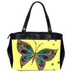 Butterfly Mosaic Yellow Colorful Office Handbags (2 Sides)  Back